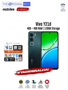 Vivo Y21d - 4GB RAM - 128GB Storage - Green - Easy Monthly Installments - PTA Approved - 1 Year Brand Warranty - The Original Bro Mobiles - TOB73